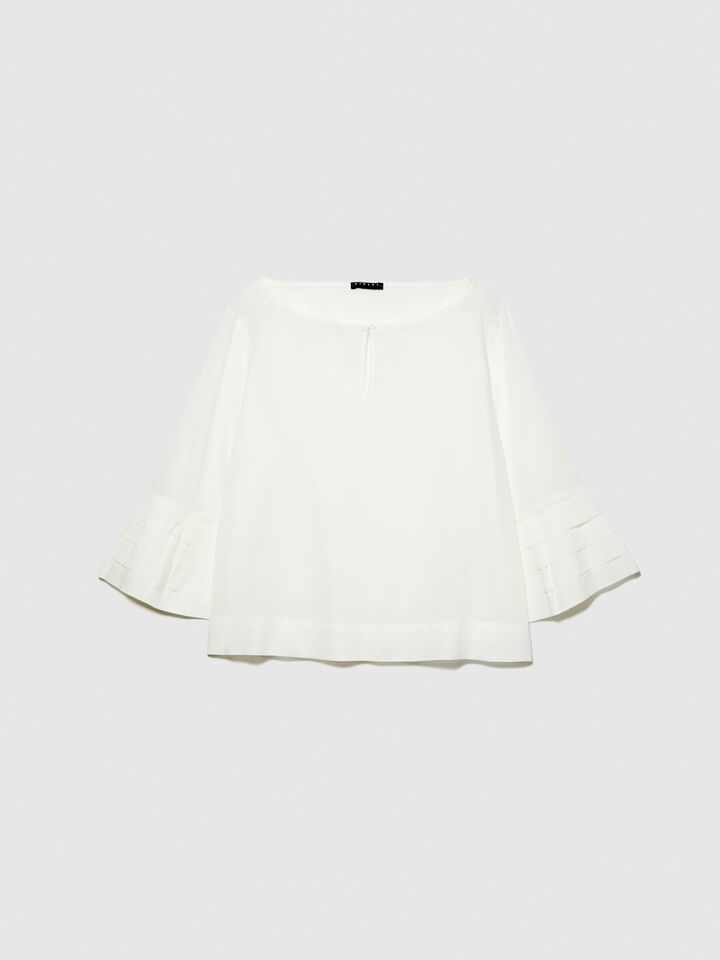 Kaftan blouse - women's blouses - White | Sisley image number 6